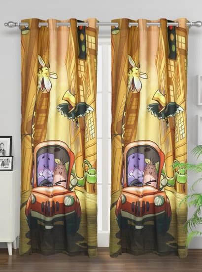 Buy Kids City Goes Wild Kids Toon Car Printed Single Door Curtain from ...
