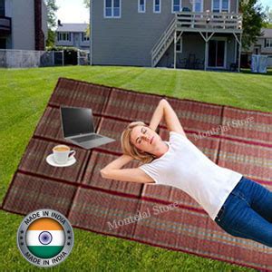 Montelal Store Traditional Handmade Chatai Mat (Orange Blue, Korai ...