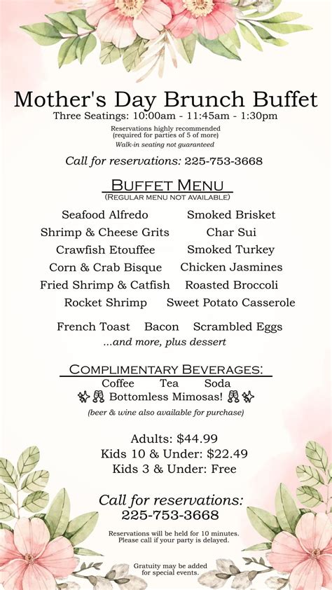 Mothers Day Brunch, 6010 Jones Creek Rd, Baton Rouge, LA, Old Jefferson ...
