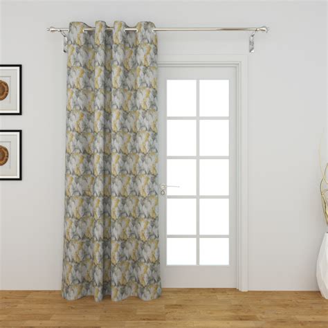 Buy Matrix Geometric Semi-Blackout Door Curtain from Home Centre at ...