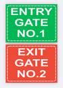 GOODPRINTZONE Gate Entry 1, and Gate Exit 2, Sign Board Size-8"X11"Inch ...