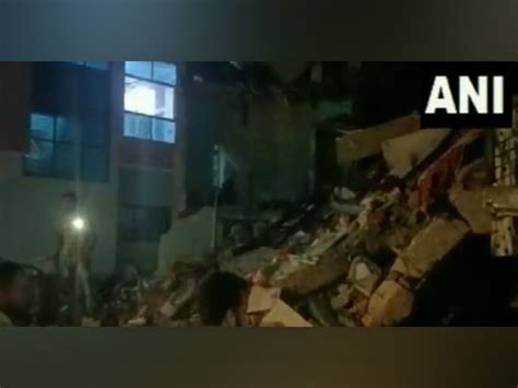 Three storeyed building collapses in Gujarat's Ahmedabad