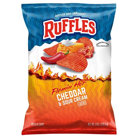 Ruffles Flamin' Hot Cheddar Sour Cream Potato Chips - Shop Chips at H-E-B