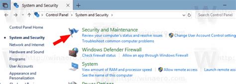 Image result for System and Security in Control Panel Short Note