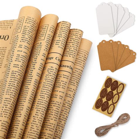 Mua Tenare 18 Pack Newspaper Wrapping Paper Set Valentines Gift ...