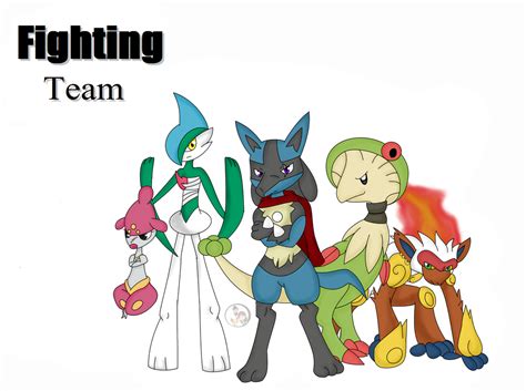 Pokemon Fighting Type Team by Miiv12 on DeviantArt