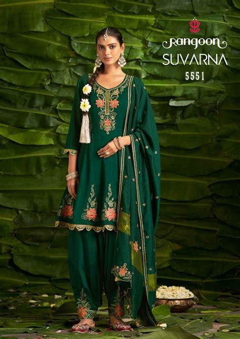 Rangoon Suvarna Silk Kurti Combo 4 pcs Catalogue