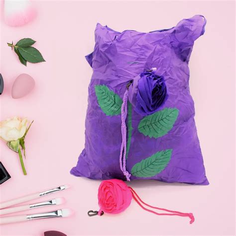 Buy Foldable Nylon Shopping Bag - Rose Shape | DeoDap