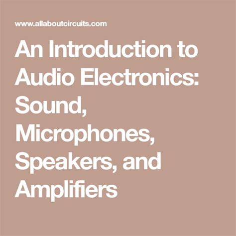 Image result for Audio Electronics Tutorial