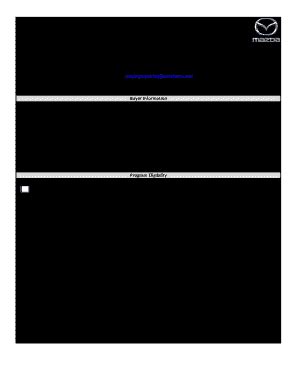 Mazda Employee Pricing Program Eligibility Form - Fill and Sign ...