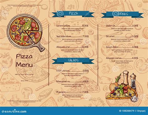 Pizza Restaurant Menu 的图像结果