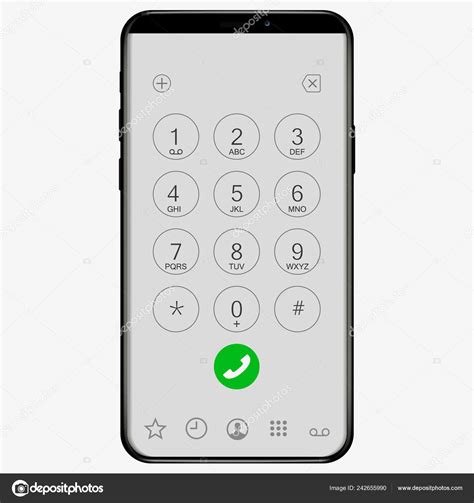 Keypad Numbers Letters Phone Ios User Interface Keypad Smartphone ...