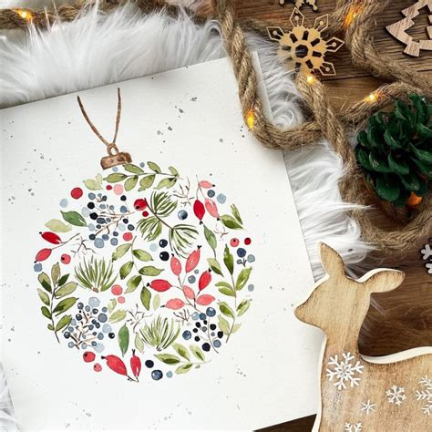 Watercolor Christmas Cards Ideas