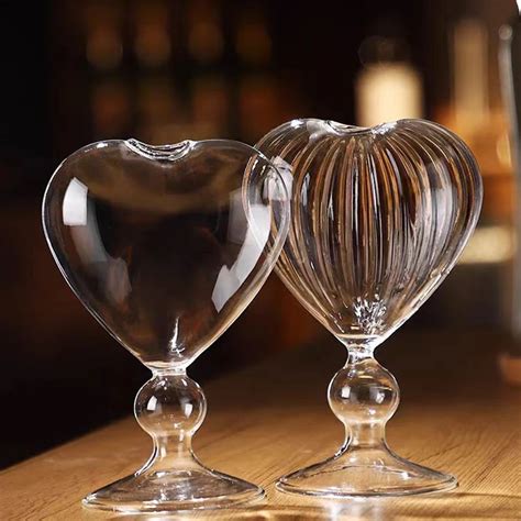 HIKMLK 1pc Crystal Glass Cocktail Glasses With Glass Straw, Hand Blown ...