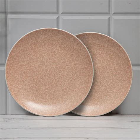 Buy Anko 11" Pink Bella Stoneware Dinner Plates Set of 2 | Crockery ...