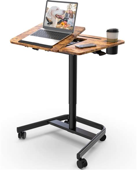 JOYworker Portable Height Adjustable Standing Desk with Wheels India | Ubuy