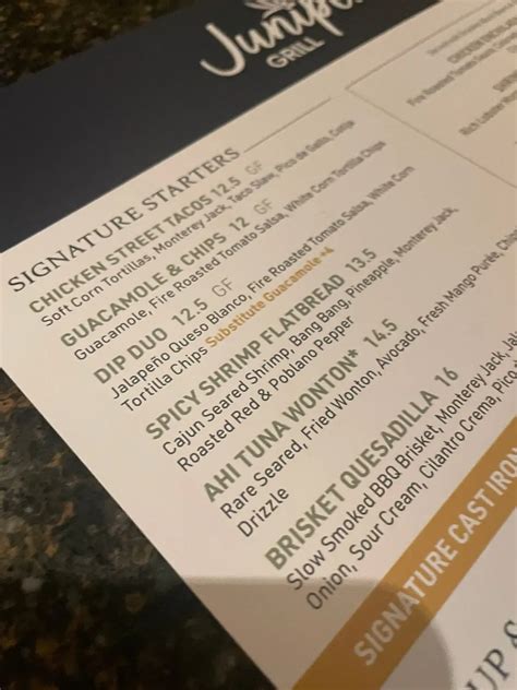 Juniper Grill - Murrysville Menu - Updated October 2025