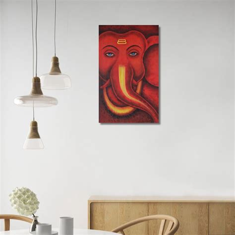 Buy Ganpati Painting on Canvas from Best Art Gallery Mumbai