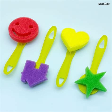 4Pc Sponge Stamp Design Handle (Mg5239) (Contain 1 Unit) – Inkarto