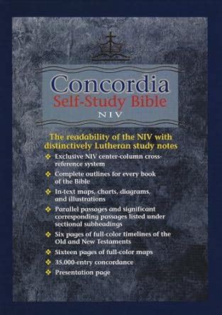 Buy Concordia Self Study Bible /Genuine Black Leather Edition With ...