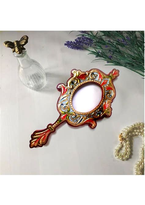 Hand Mirror : USTA KALA by Javed Hassan | Indian Folk Art Online