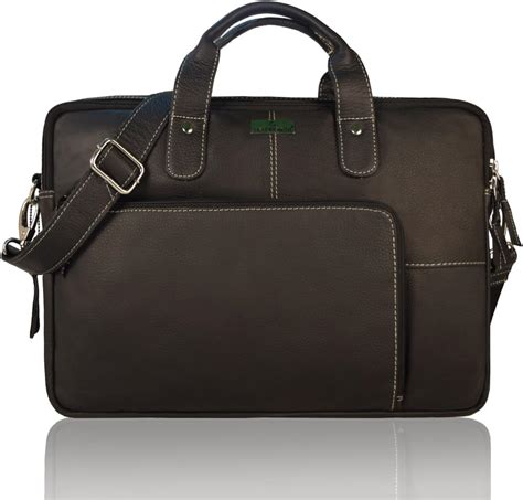 LEADERACHI Full Grain Genuine Leather 16 Inch Red Laptop Bag (PDM404 ...