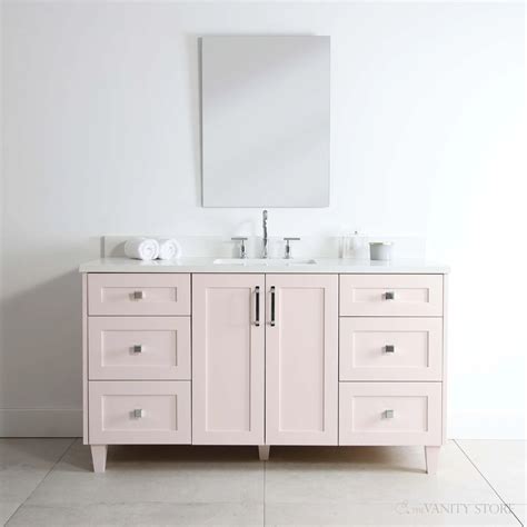 Bridgeport 60" Champagne Pink Bathroom Vanity - Teodor Vanities United ...
