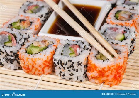 Different Types of Sushi in a Plate Stock Photo - Image of fresh, japan: 28120014