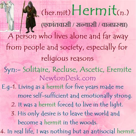 Hermit Meaning - A Person Who Lives Alone And Away From Society