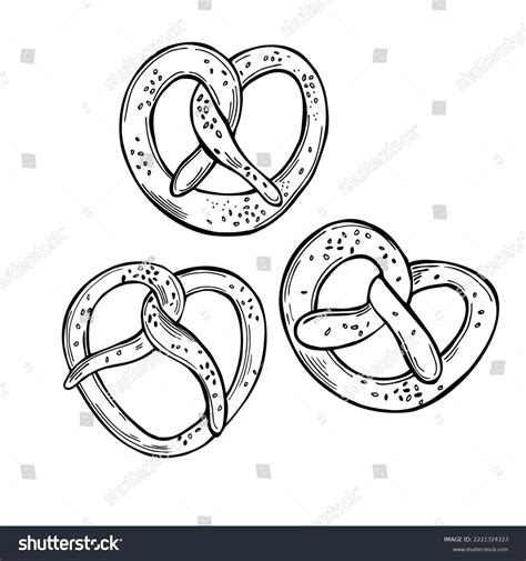 Pretzels Clipart Black And White