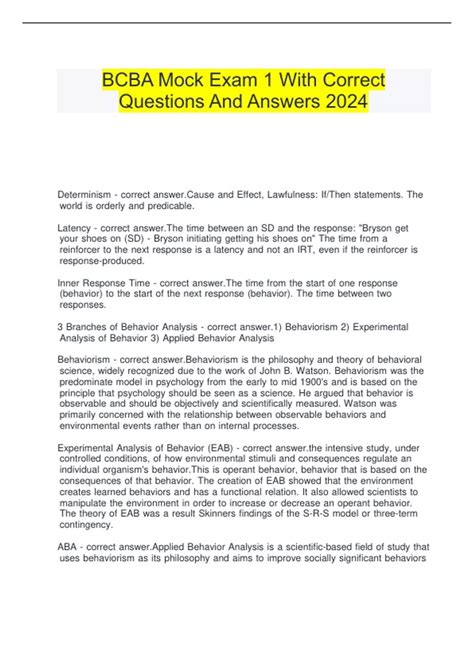 Image result for Bcba Exam Questions