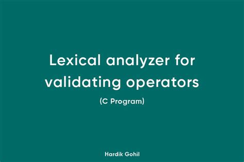Image result for Lexical Analysis Program in C