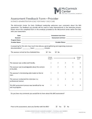Fillable Online BUSINESS ADMINISTRATION SCALE FOR FAMILY CHILD CARE The ...