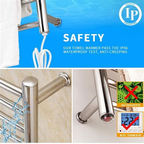 Stainless Steel Wall Mounted Electric Towel Warmer, 3-Bar Swing Out ...