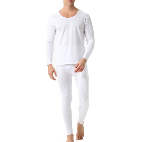 Mens Thermals Top and Bottom Set Men's Thermal Underwear Set Fleece ...