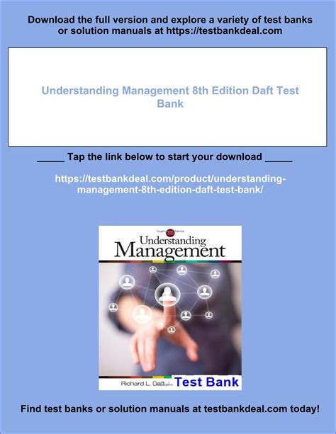 Understanding Management 8th Edition Daft Test Bank | PDF