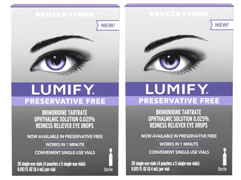 2 Pack - LUMIFY Redness Reliever Preservative Free Fast Acting Eye ...