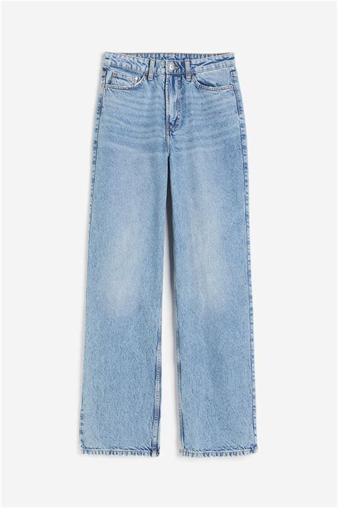Wide Ultra High Jeans - Light denim blue - Ladies | H&M IN