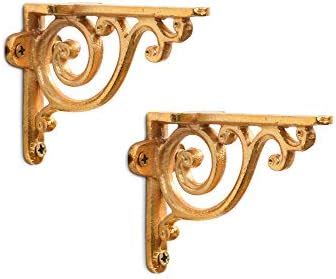 Casa Decor Golden Sylvan Stencil Wall Bracket for Wall Shleves Home ...