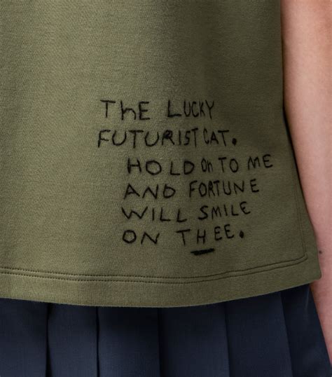 LOEWE Green x Louis Wain Cotton-Blend Anagram T-Shirt | Harrods IN