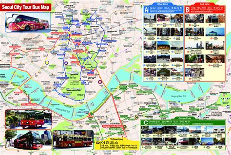 Map of Seoul Bus Tour: hop on hop off Bus Tours and Big Bus of Seoul
