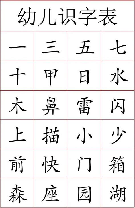 儿童认字大全 儿童识字大全打印-万县网