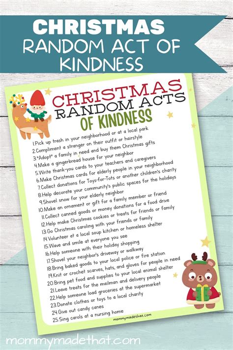 Random Act Of Christmas Kindness Printable | Rossy Printable