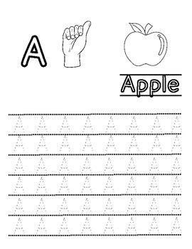 Image result for ASL Alphabet Tracing Worksheets