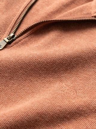 Rodd & Gunn Alton Ave Cotton Quarter Zip Neck Sweatshirt, Papaya