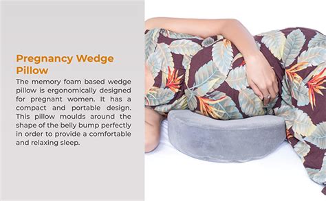 FOVERA Memory Foam Pregnancy Pillow Wedge for Maternity - Multi-Purpose ...