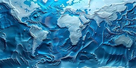 Mappa dell'oceano che mostra profondità del mare e elevazioni della ...