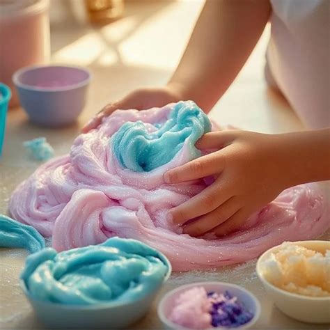 Cornstarch and Dish Soap Bubble Dough - thecharmingrecipes.com