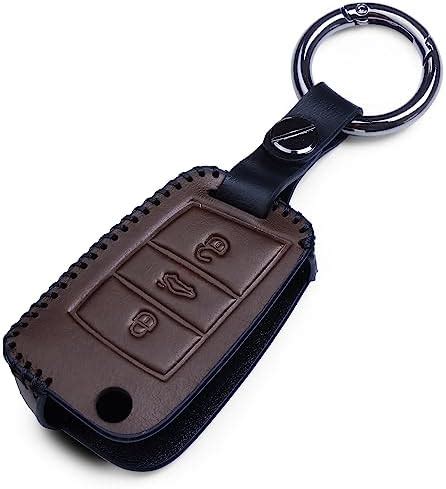 JVCV® Car Styling Soft Handmade Leather Key Cover Compatible with Honda ...