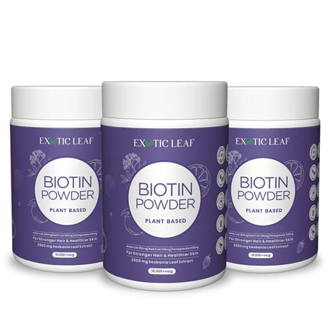 Exotic Leaf Plant-Based Biotin Hair 10000mcg Supplement | For Men and ...